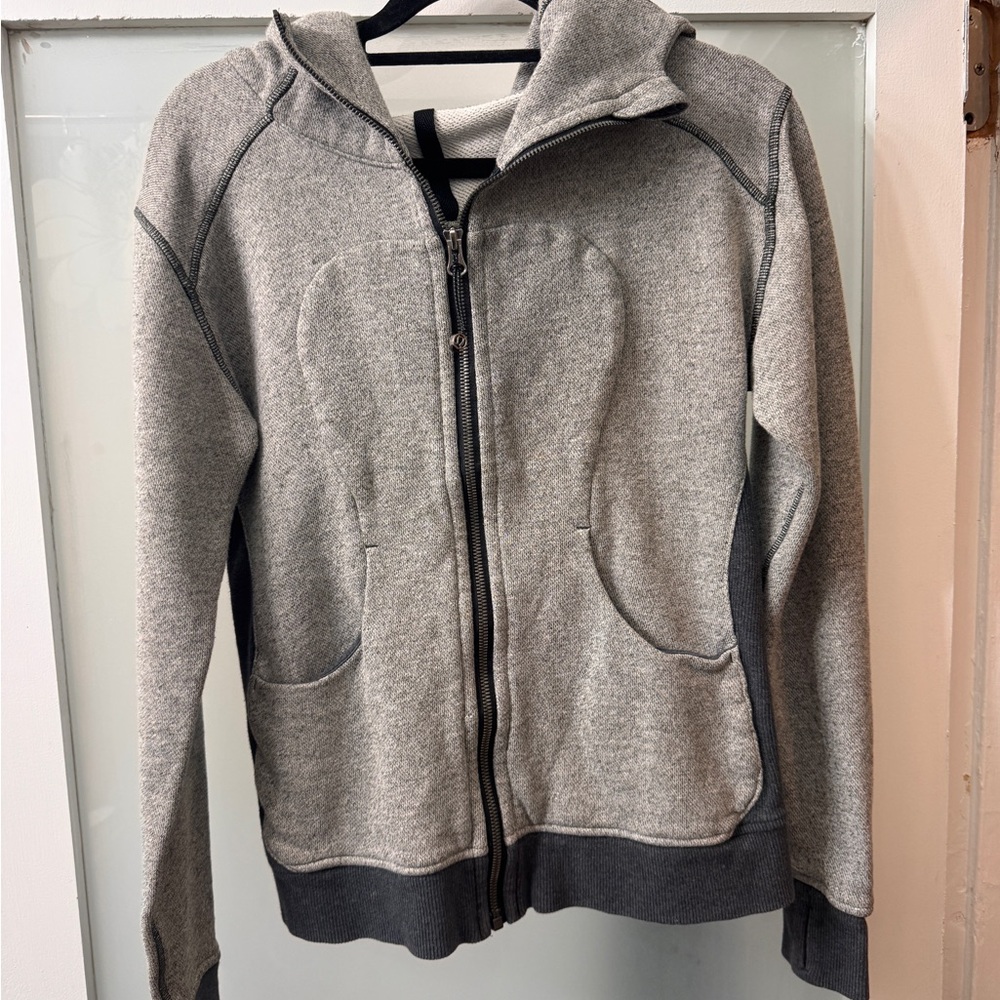lululemon athletica Light Gray Heather Zip Hoodie Jacket